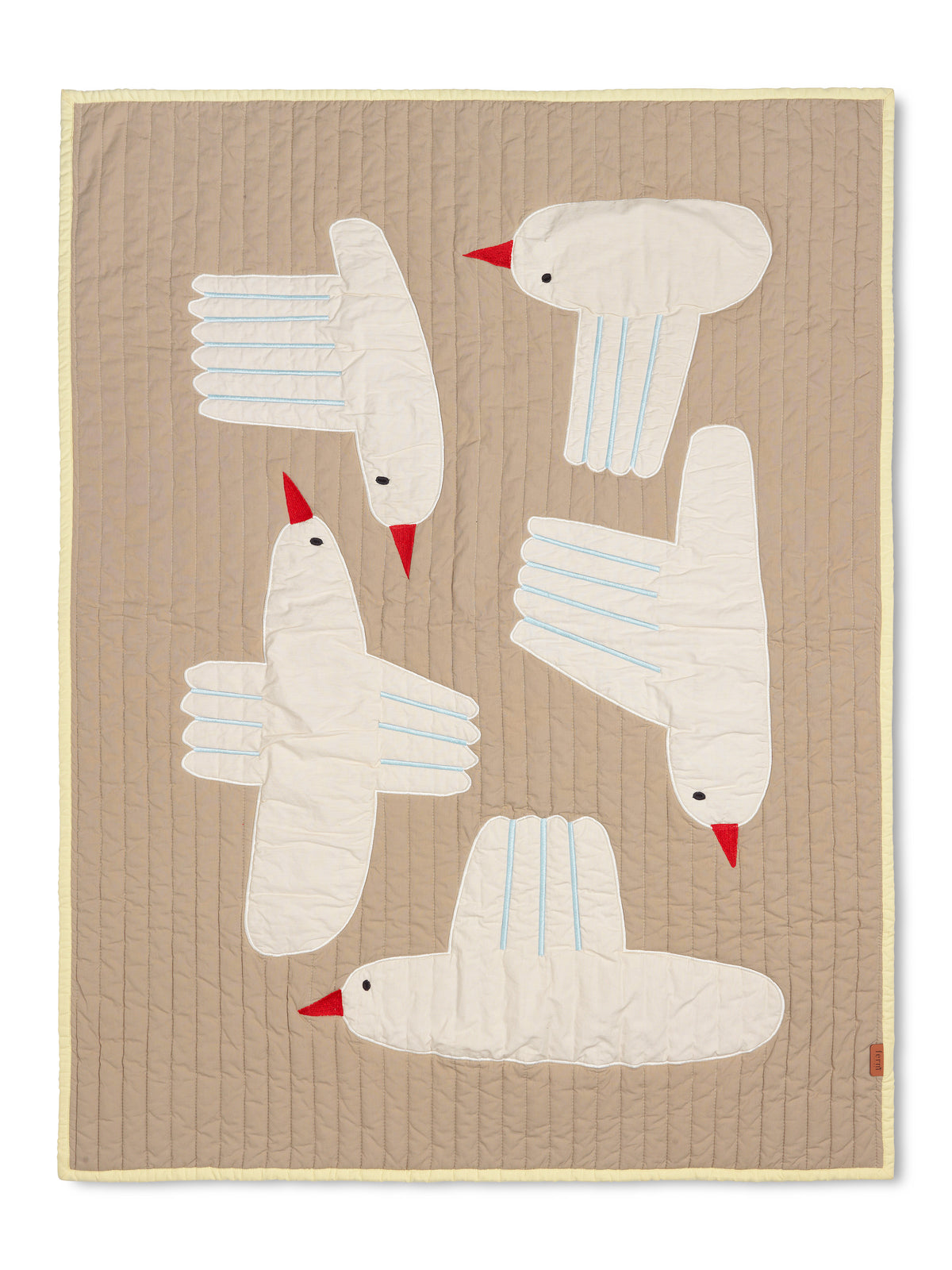 Ferm Living Bird gesteppt Decke - Sand