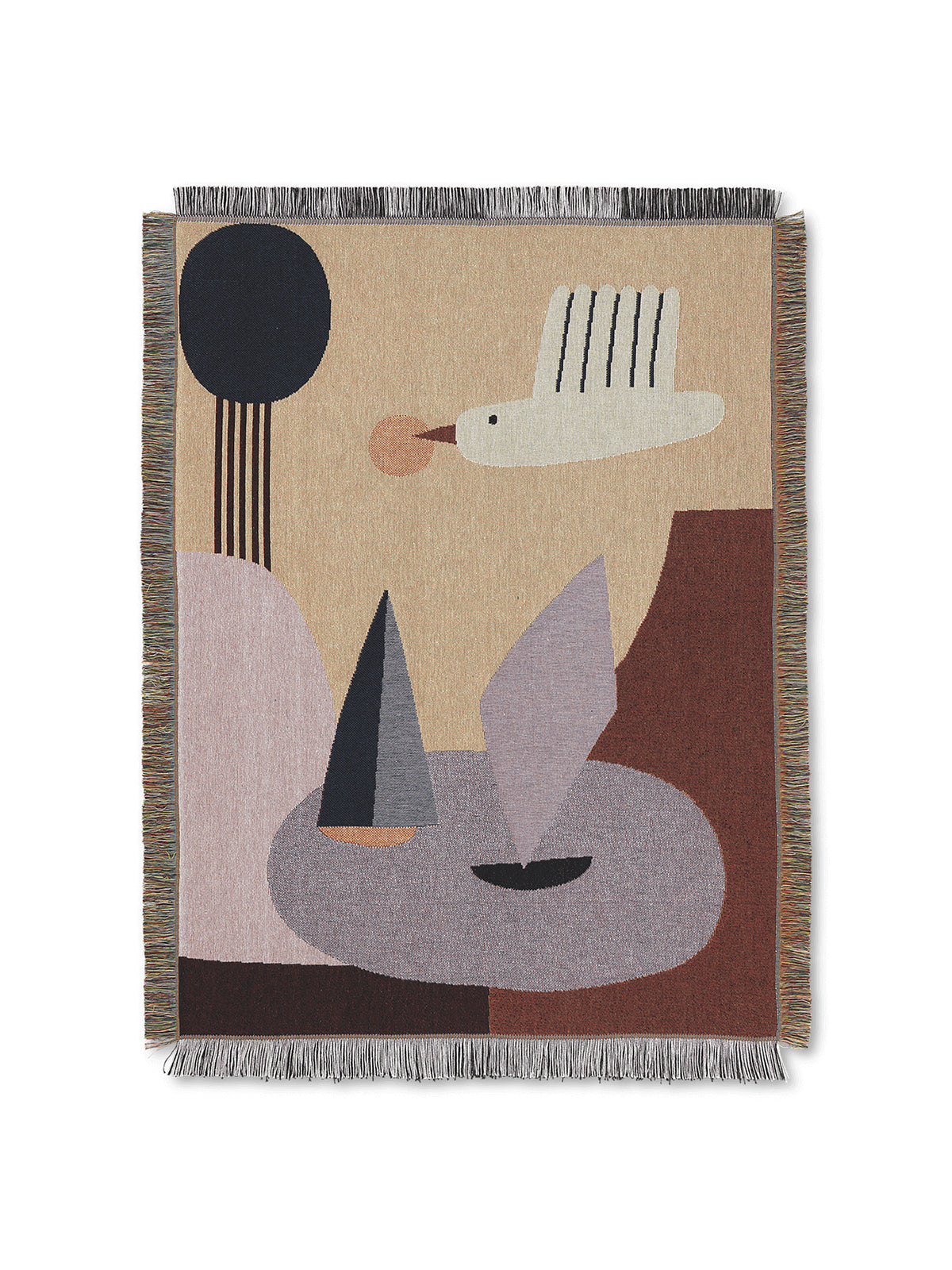 Ferm Living Bird Tapestry Blanket - Multi