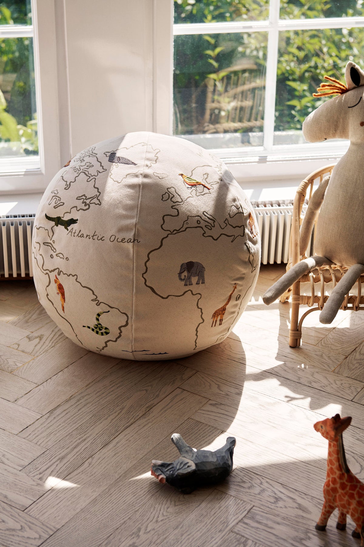 Ferm Living The World Pouf - Blanc cassé