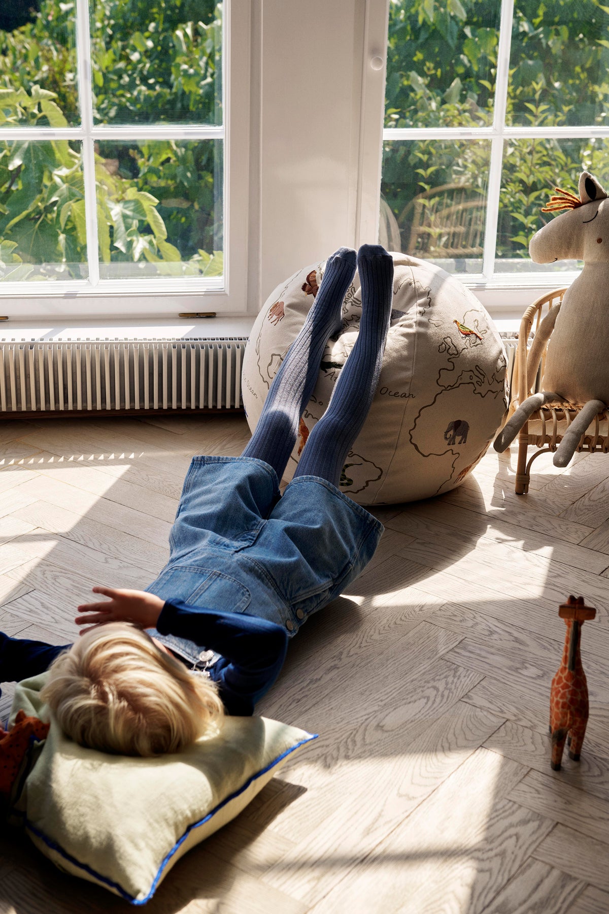 Ferm Living The World Pouf - Blanc cassé