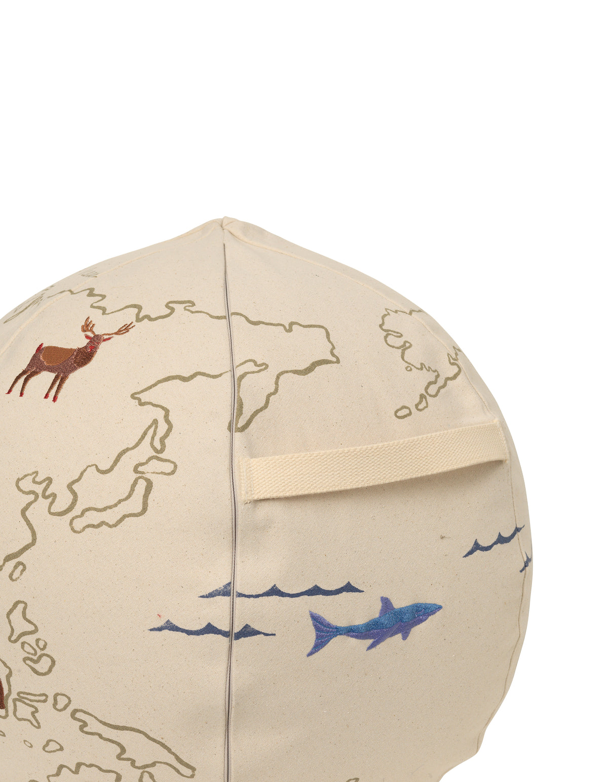Ferm Living The World Pouf - Blanc cassé