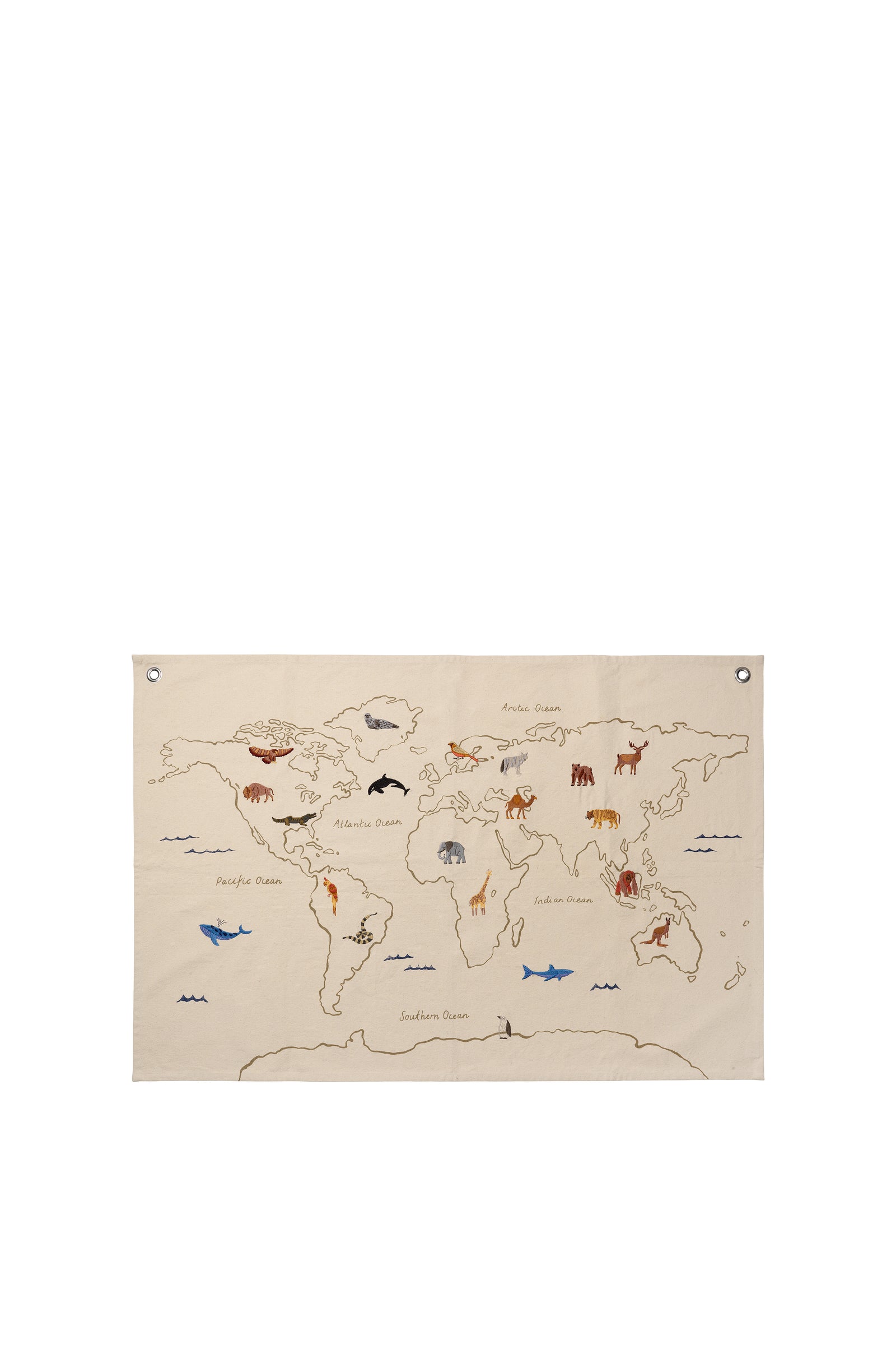 Ferm Living The World - Scheda tessile - Bianco sporco