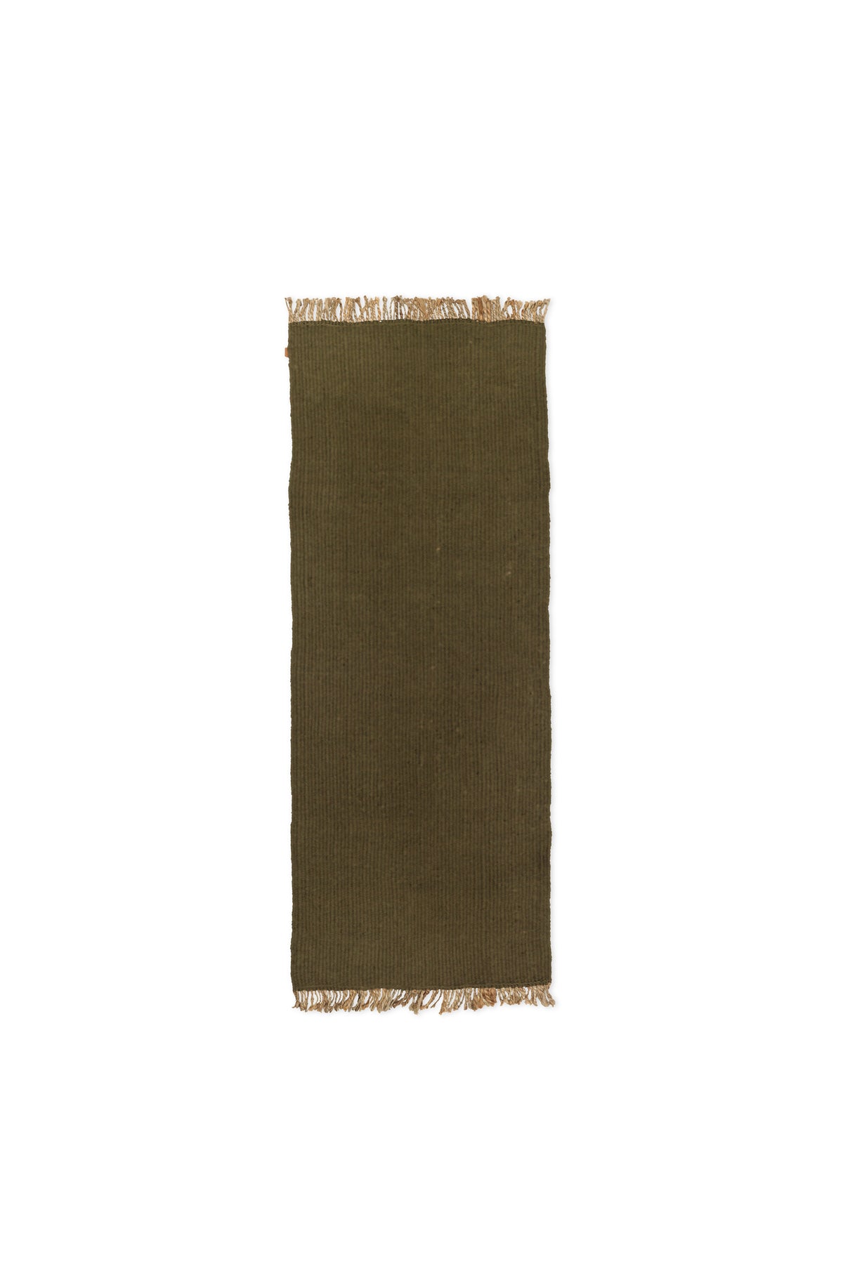 Ferm Living Block Runner - Olive/Naturel