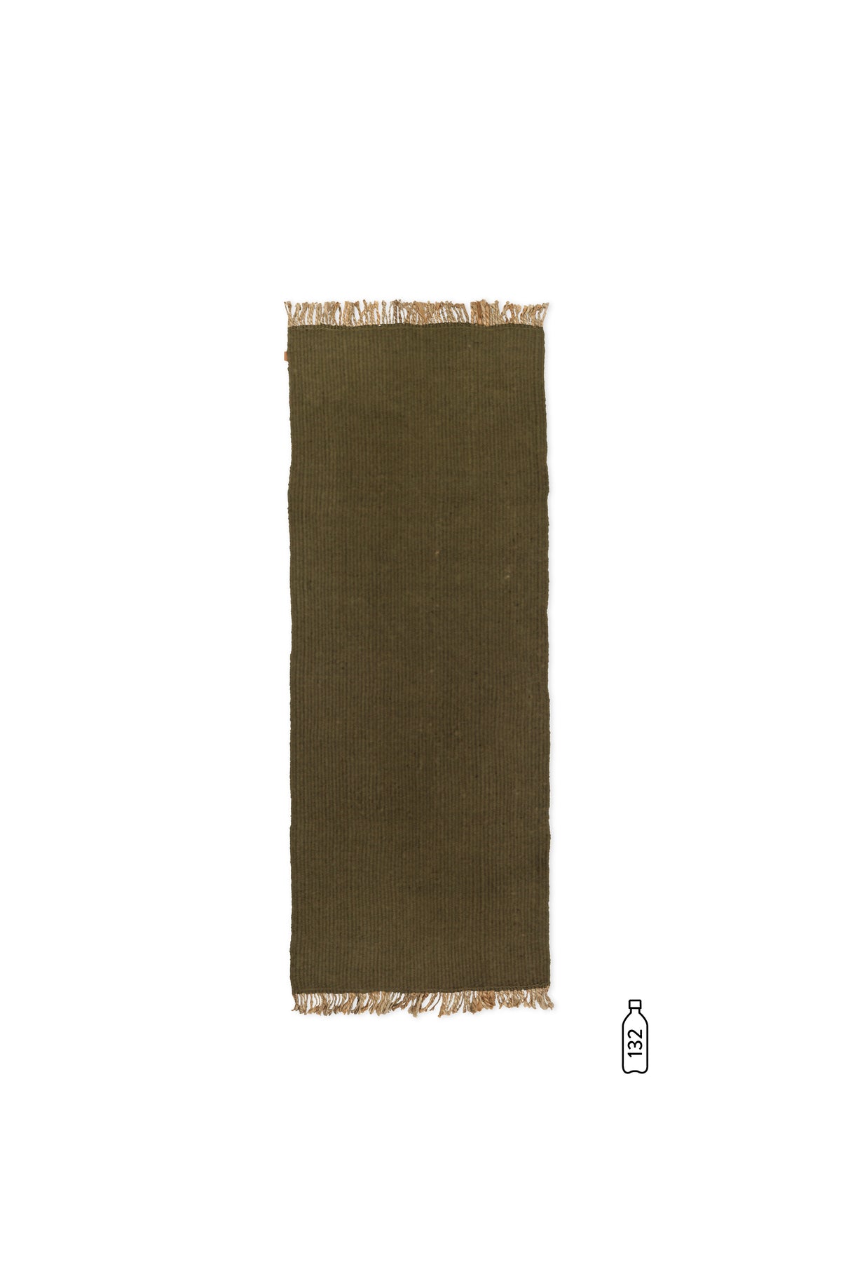 Ferm Living Block Runner - Olive/Naturel
