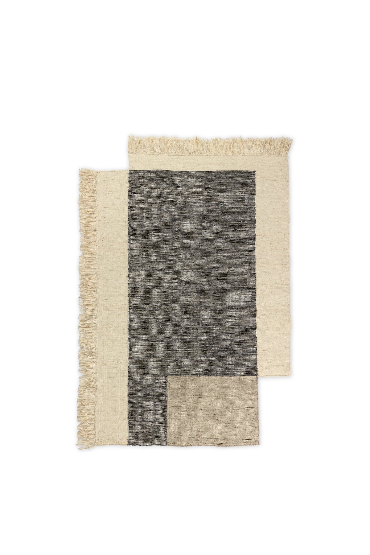 Ferm Living Counter Rug 140 x 200 - Charcoal/Off-white