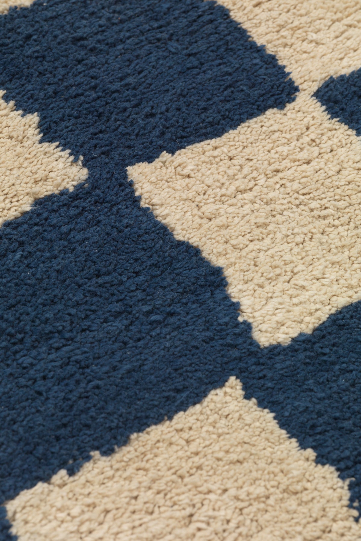 Ferm Living Mara tapis lavable - Deep Blue/Warm Sand