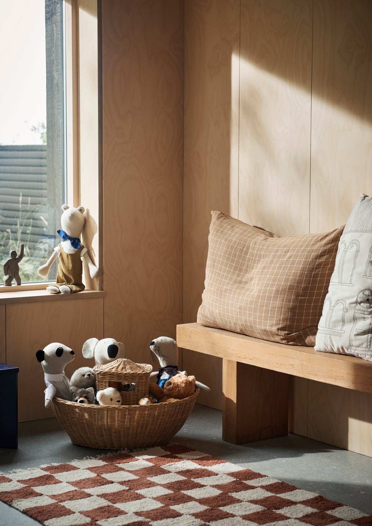 Ferm Living Mara tapis lavable - Rust/Warm Sand