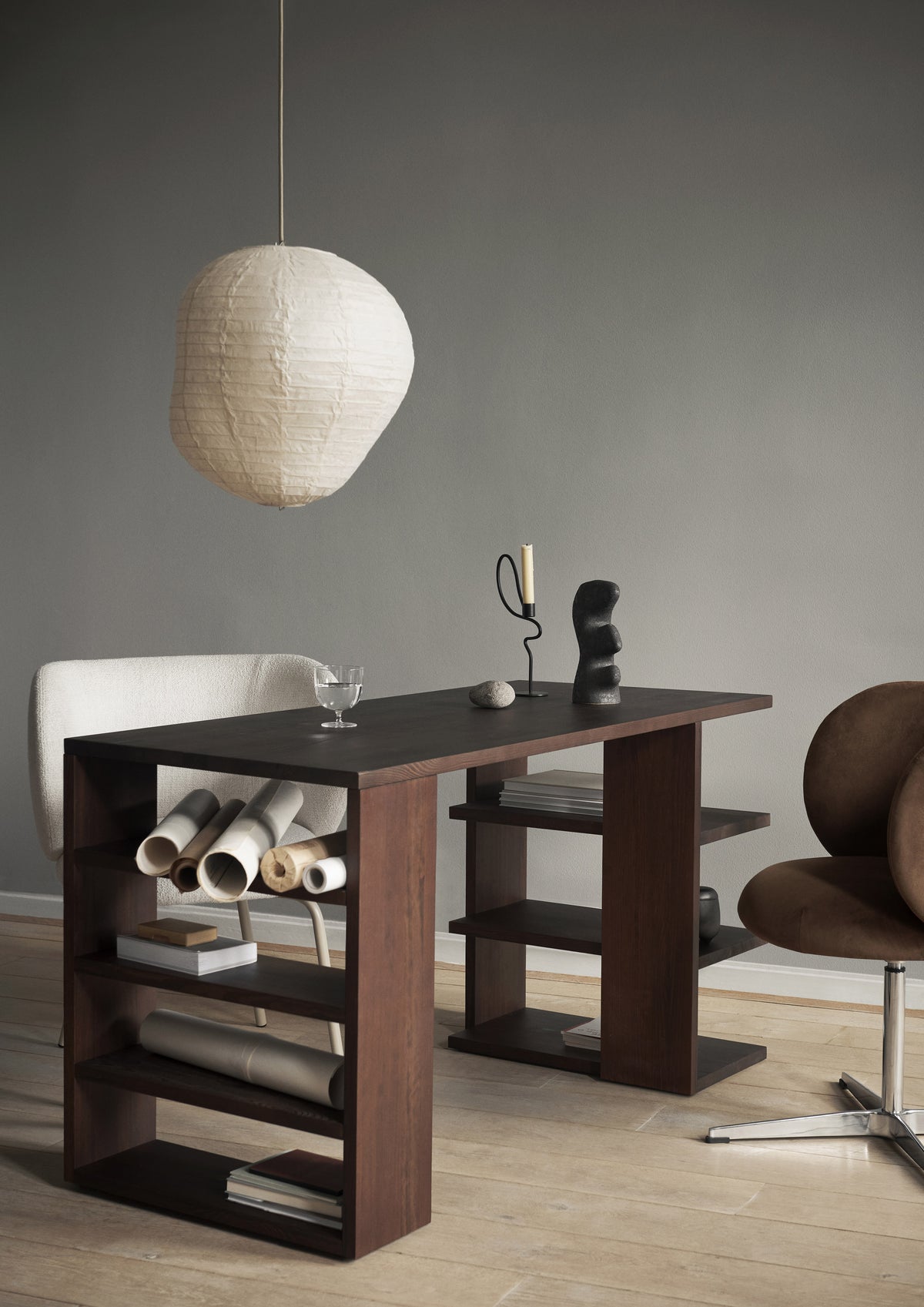 Ferm Living Kurbis paralume 60 - Naturale
