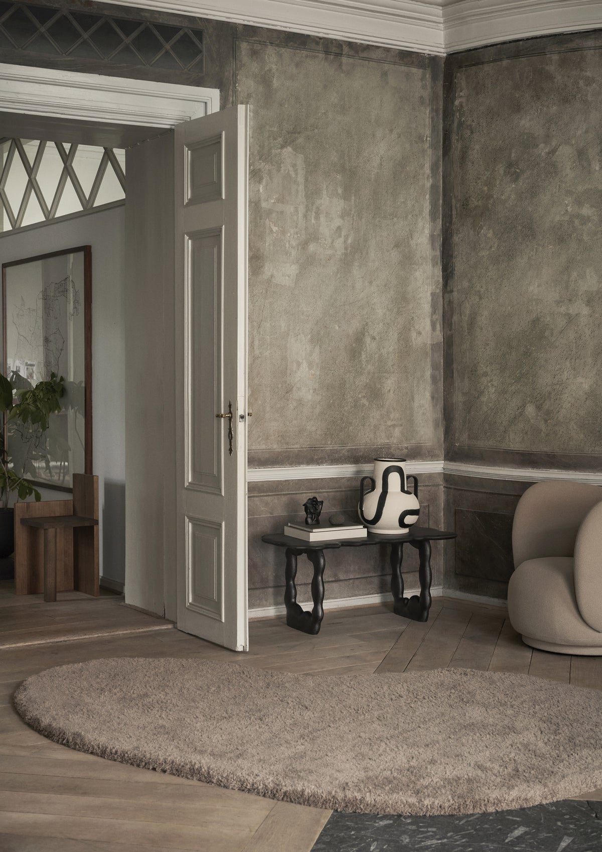 Ferm Living Forma Tappeto in lana - Grande - Marrone cenere