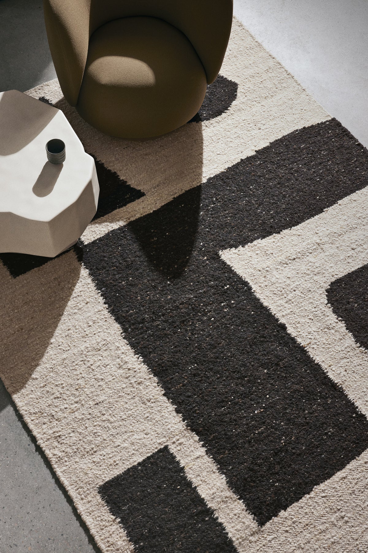 Tapis Ferm Living Piece - 200 x 300 - Off-white/Coffee