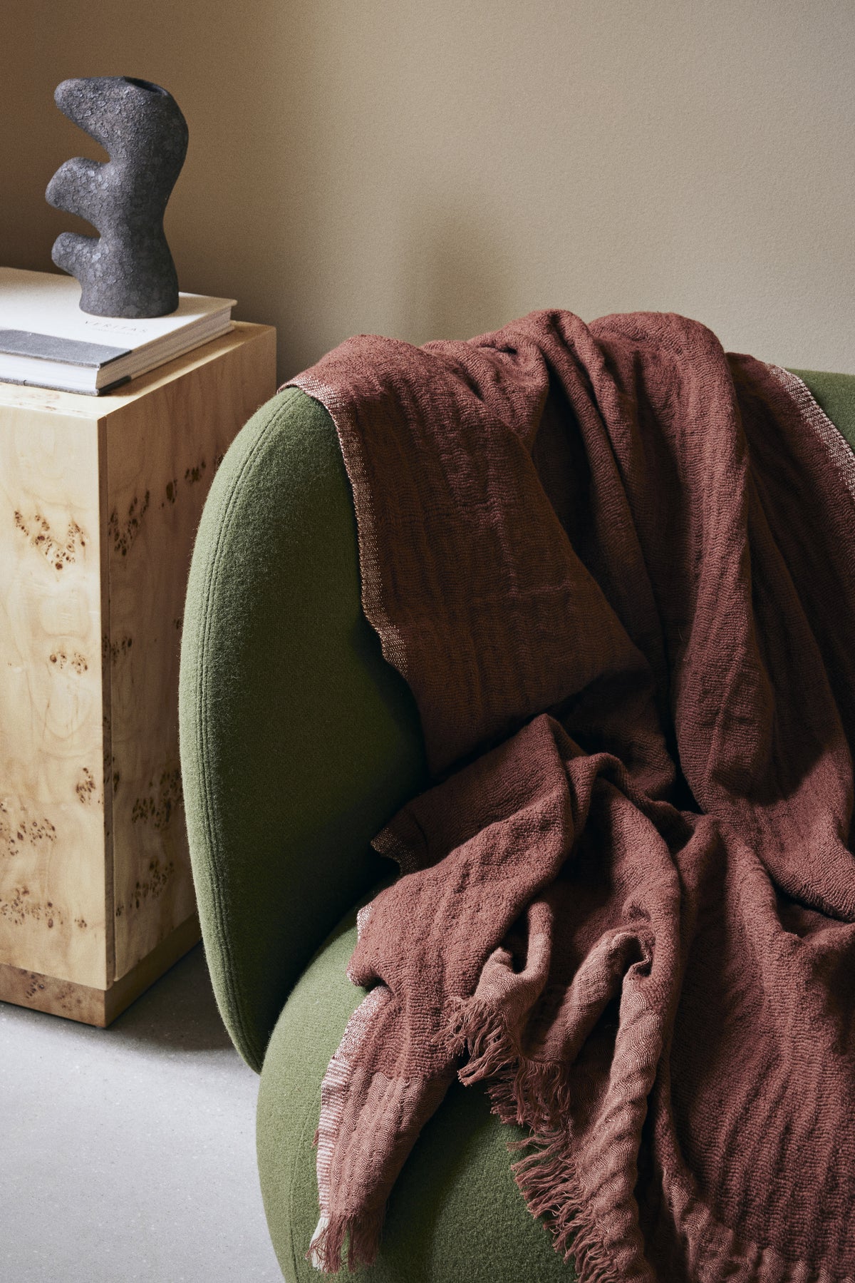Ferm Living Weaver Throw - Red Brown