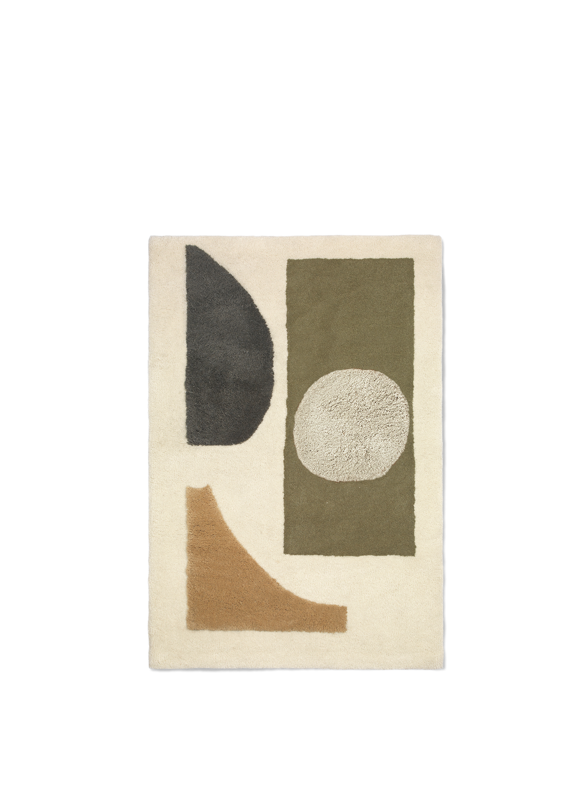 Ferm Living Bloco Tufting-Teppich - Large - Green/Off-white