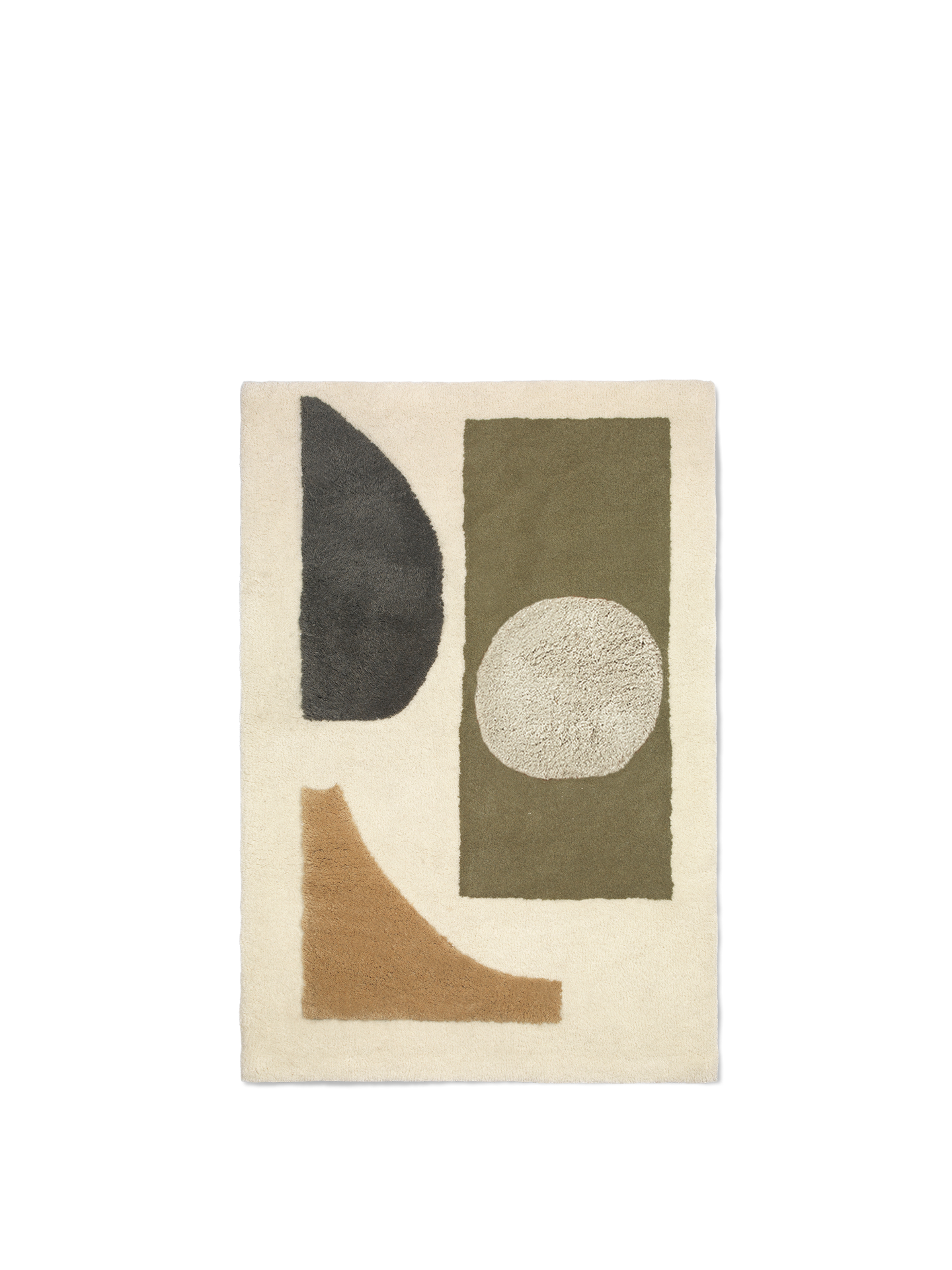 Ferm Living Bloco Tufting-Teppich - Large - Green/Off-white