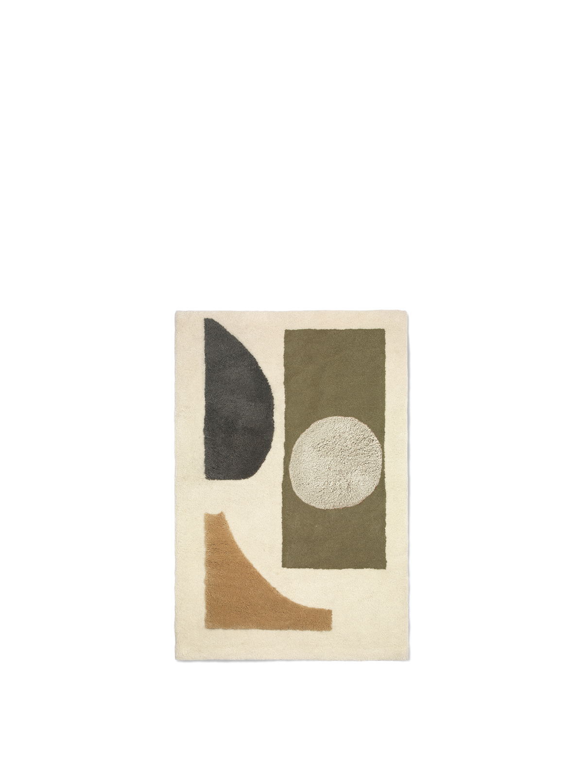 Ferm Living Bloco Tufting-Teppich - Small - Green/Off-white