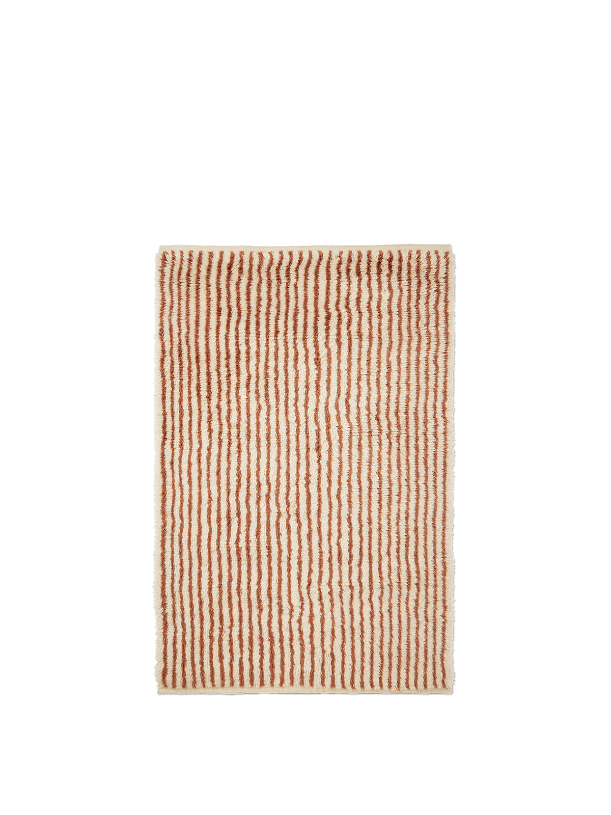 Ferm Living Kami Knotted Teppich - 120 x 180 - Off-white/Red Brown