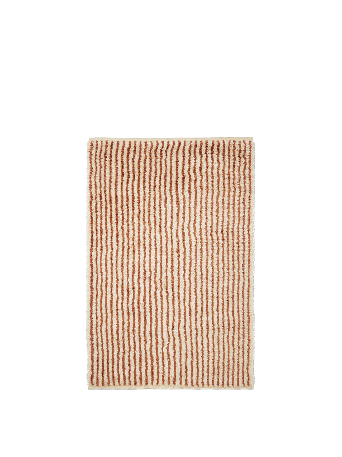 Ferm Living Kami Knotted Teppich - 120 x 180 - Off-white/Red Brown