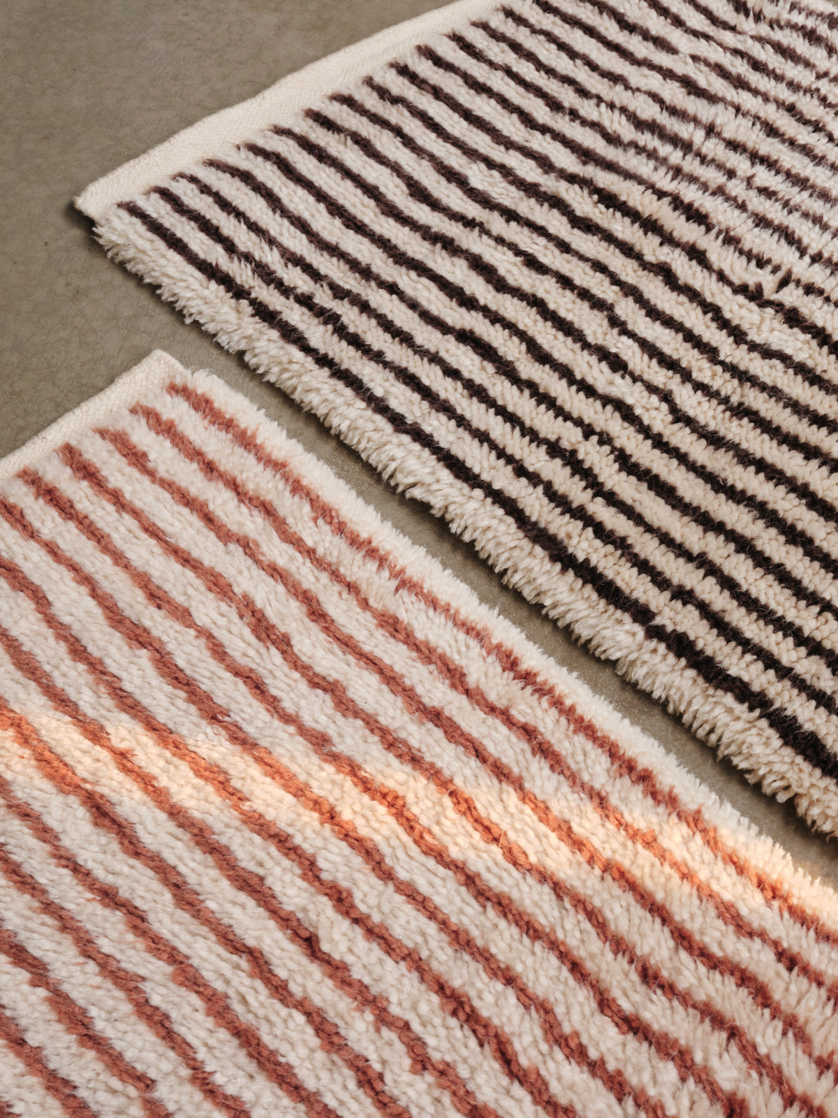 Ferm Living Kami Knotted Rug - 80 x 120 - Off-white/Coffee