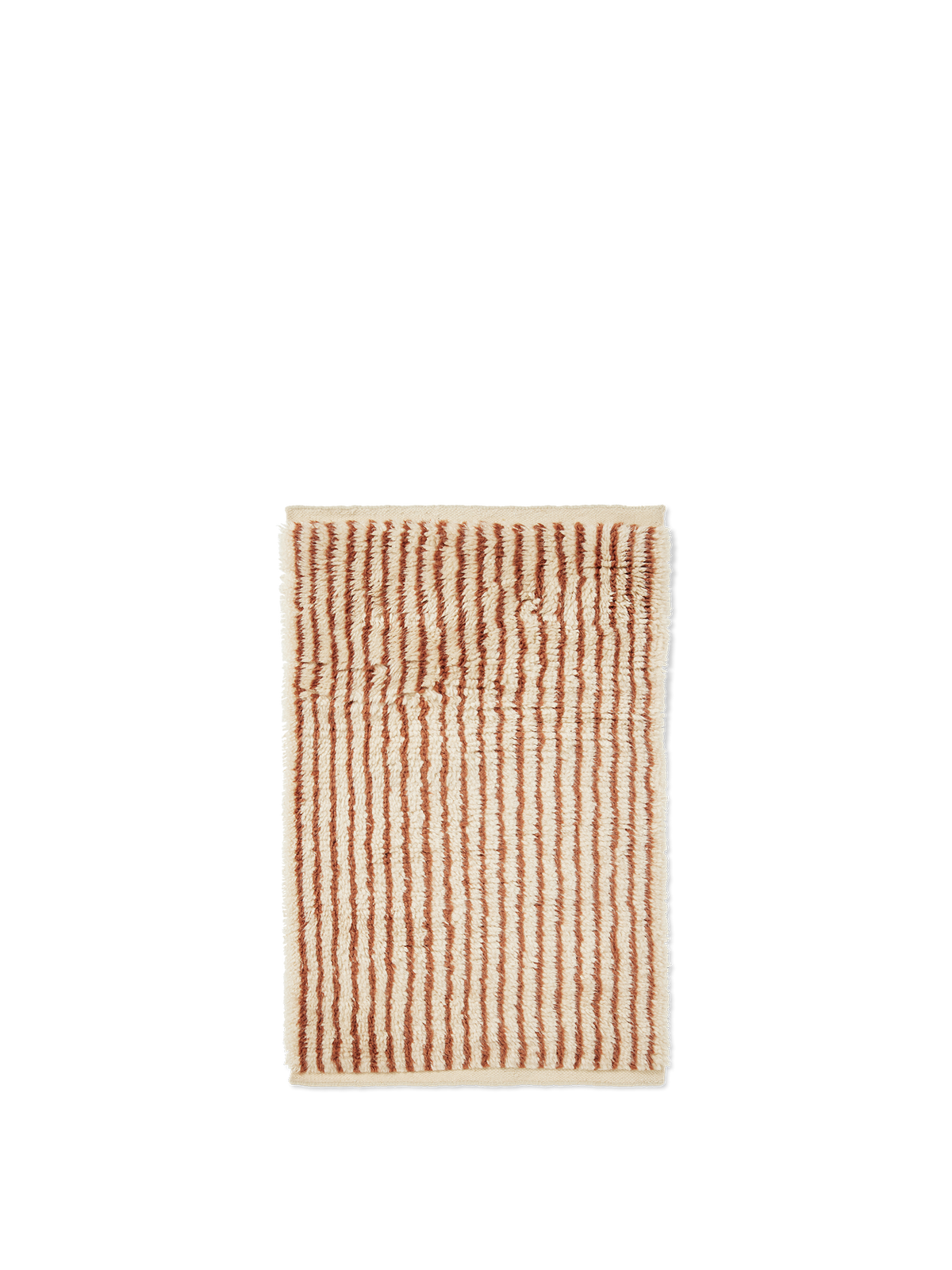 Tapis Ferm Living Kami Knotted - 80 x 120 - Off-white/Red Brown