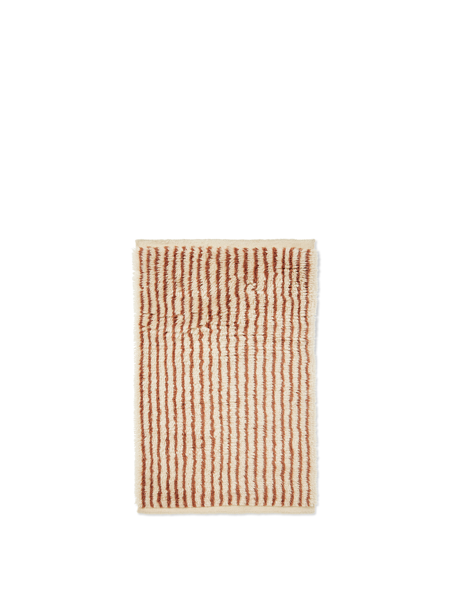 Ferm Living Kami Knotted Teppich - 80 x 120 - Off-white/Red Brown