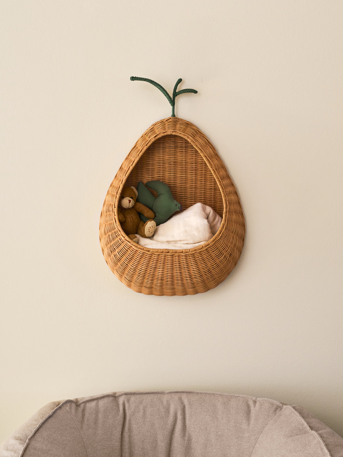 Ferm Living Rangement mural Pear Braide - Natural