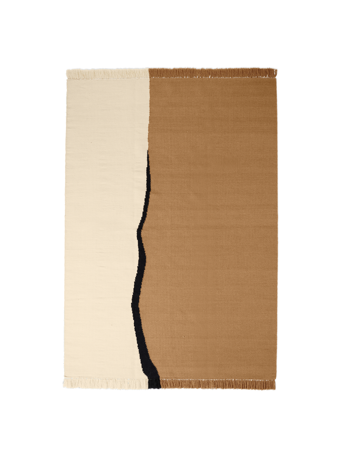 Ferm Living Tappeto Soil Kelim - 170 x 240 - Sabbia scura/bianco sporco