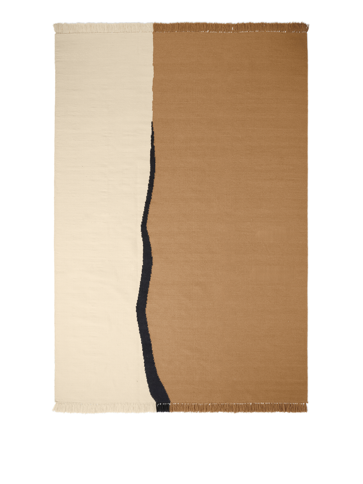 Ferm Living Tappeto Soil Kelim - 200 x 300 - Sabbia scura/bianco sporco