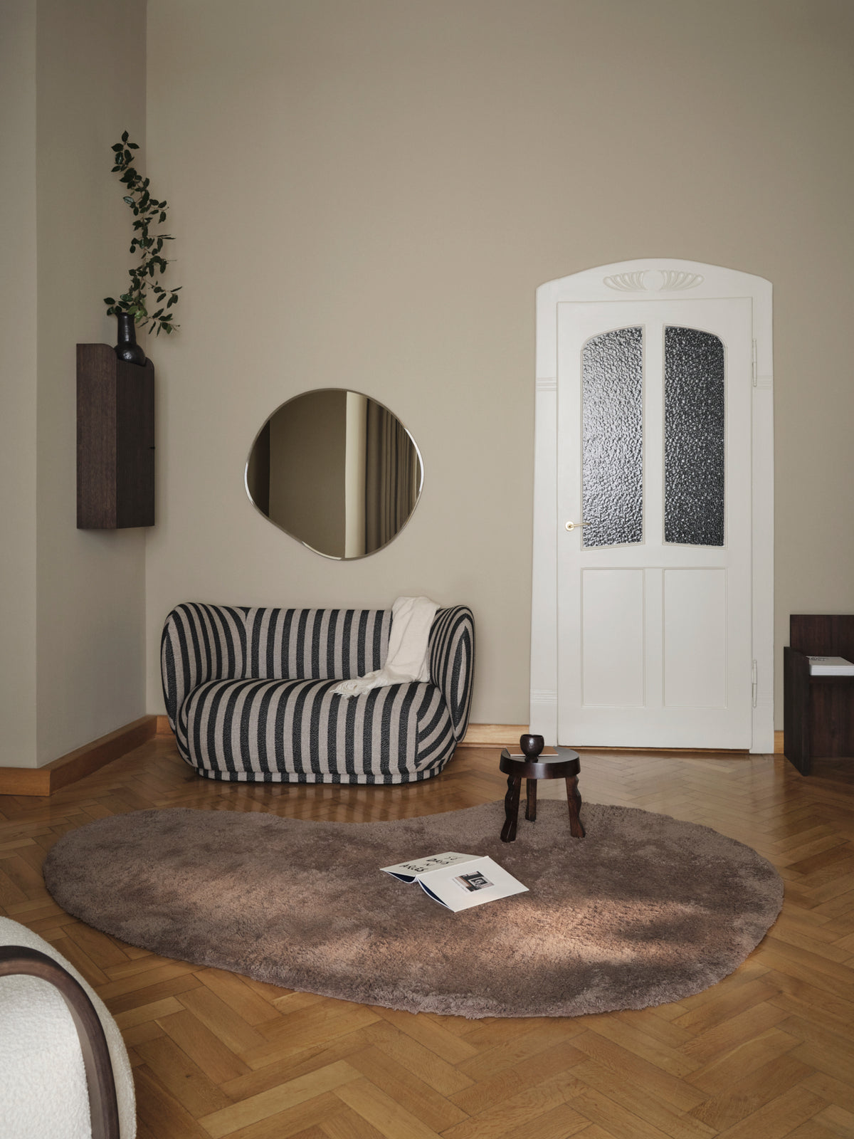 Ferm Living Forma Tappeto in lana - Grande - Marrone cenere