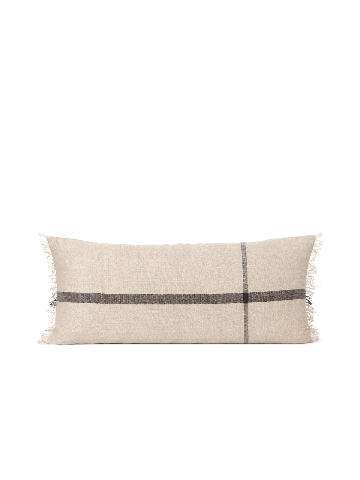 Ferm Living Calm Coussin long - Camel/Black