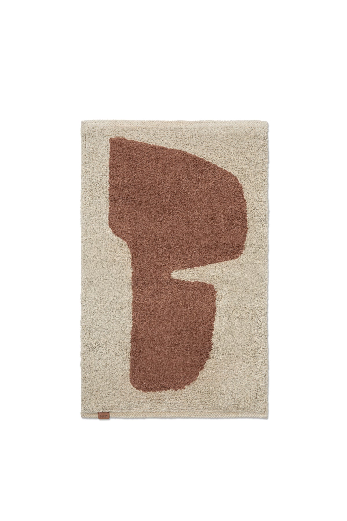 Ferm Living Lay Tapis lavable - Parchment/Rust