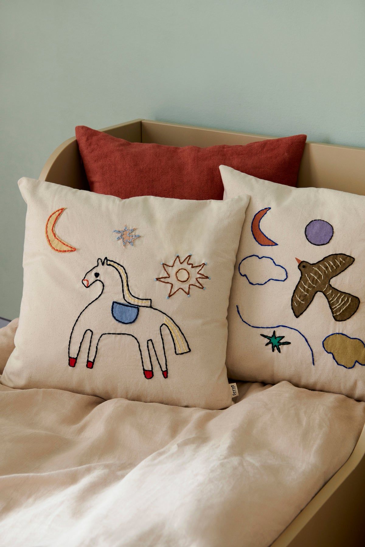 Ferm Living Naive Coussin - Bird