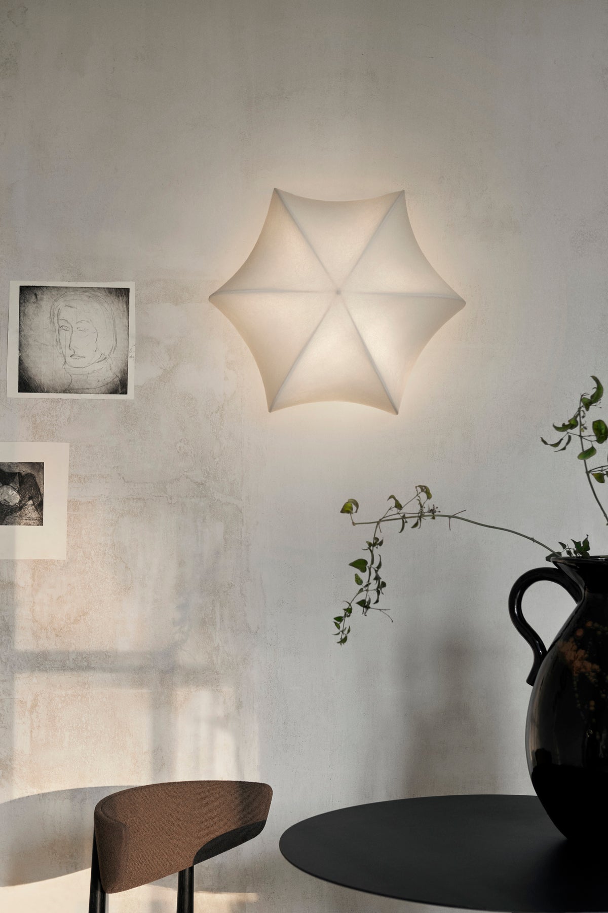 Ferm Living Poem Ceiling/Lampe murale Ø60 - Blanc/Cachemire