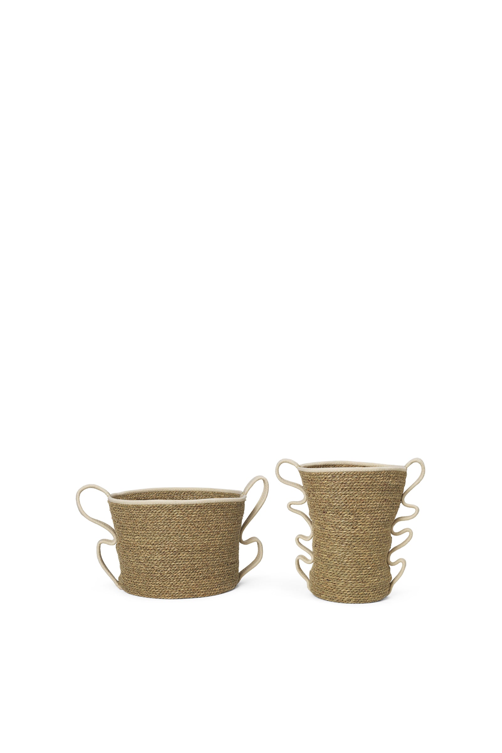 Ferm Living Verso Baskets - Set of 2 - Blanc cassé