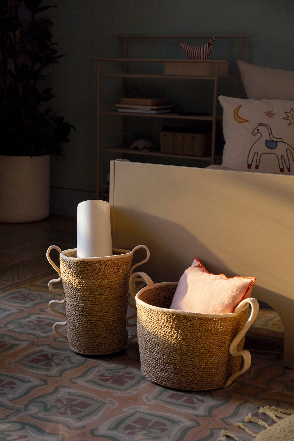 Ferm Living Verso Baskets - Set di 2 - Bianco sporco