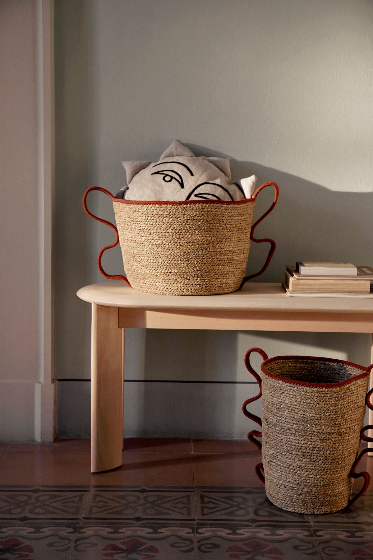 Ferm Living Verso Baskets - Set of 2 - Brique
