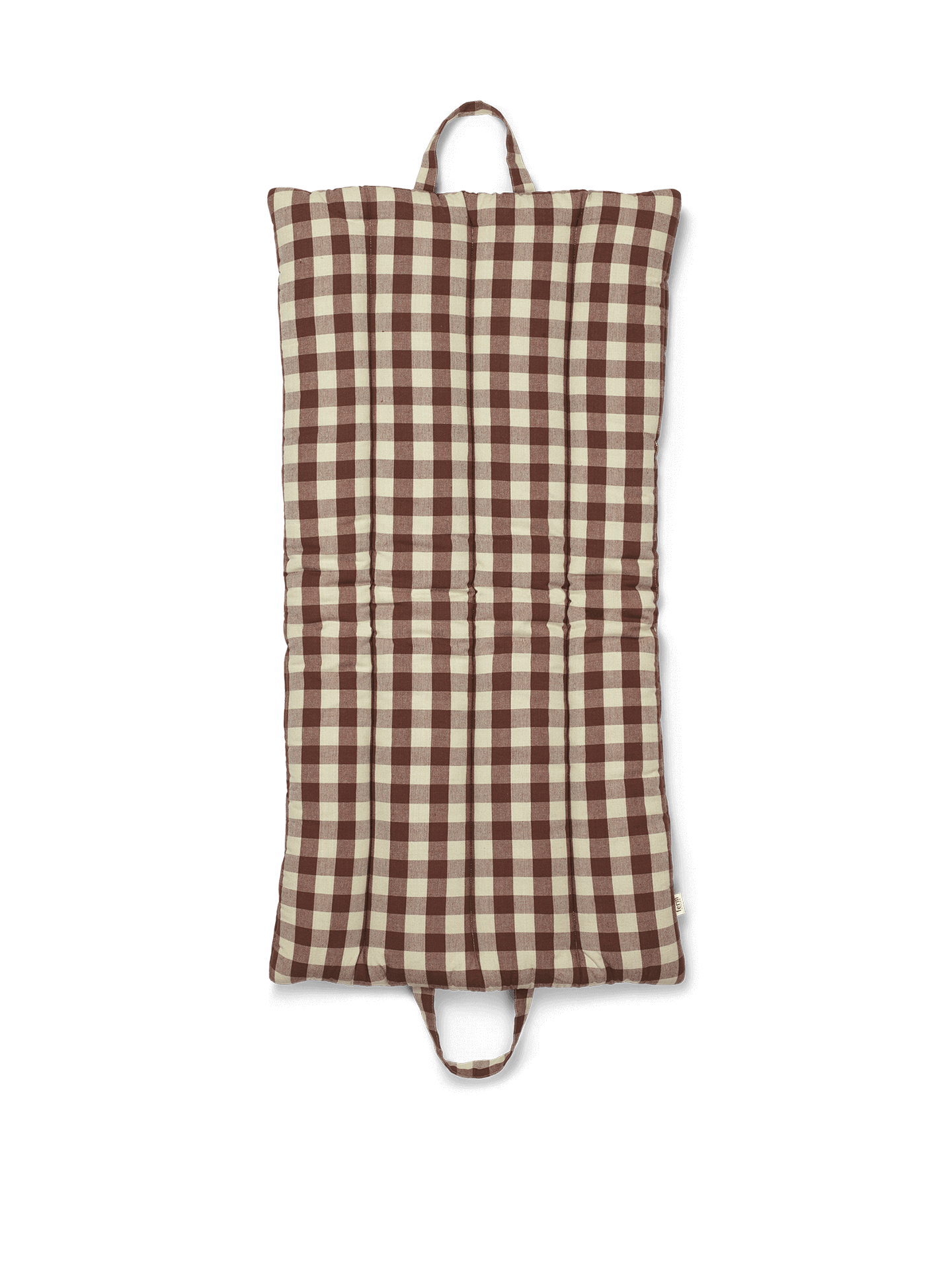 Ferm Living Bothy Check Tapis pliant - Cannelle/Vert