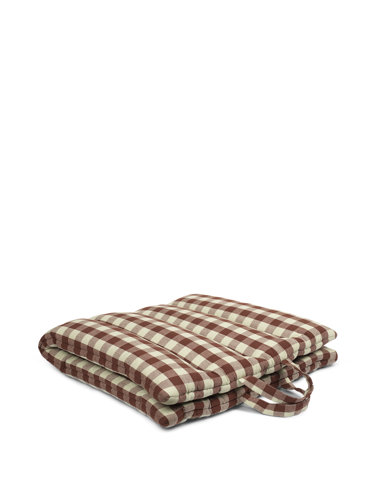 Ferm Living Bothy Check Tapis pliant - Cannelle/Vert