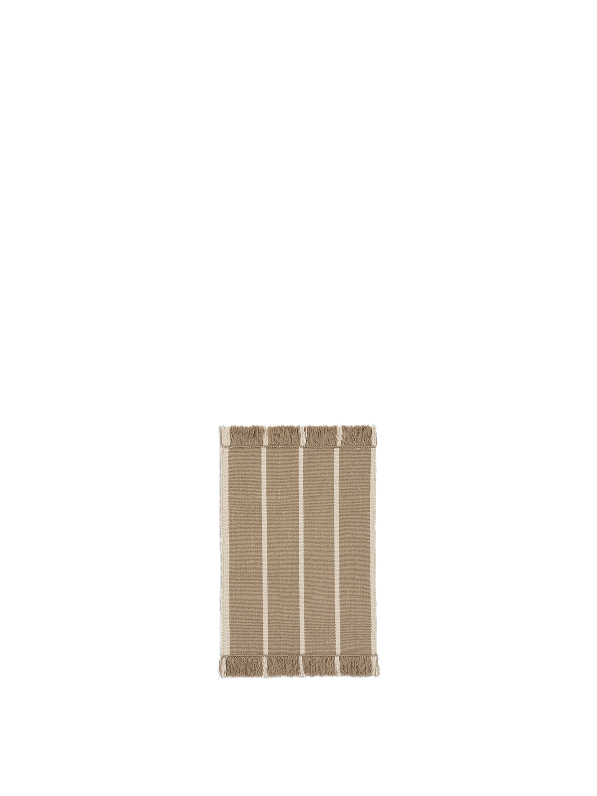 Ferm Living Calm Kelim Mat - 50 x 70 - Dark Sand/Off-white