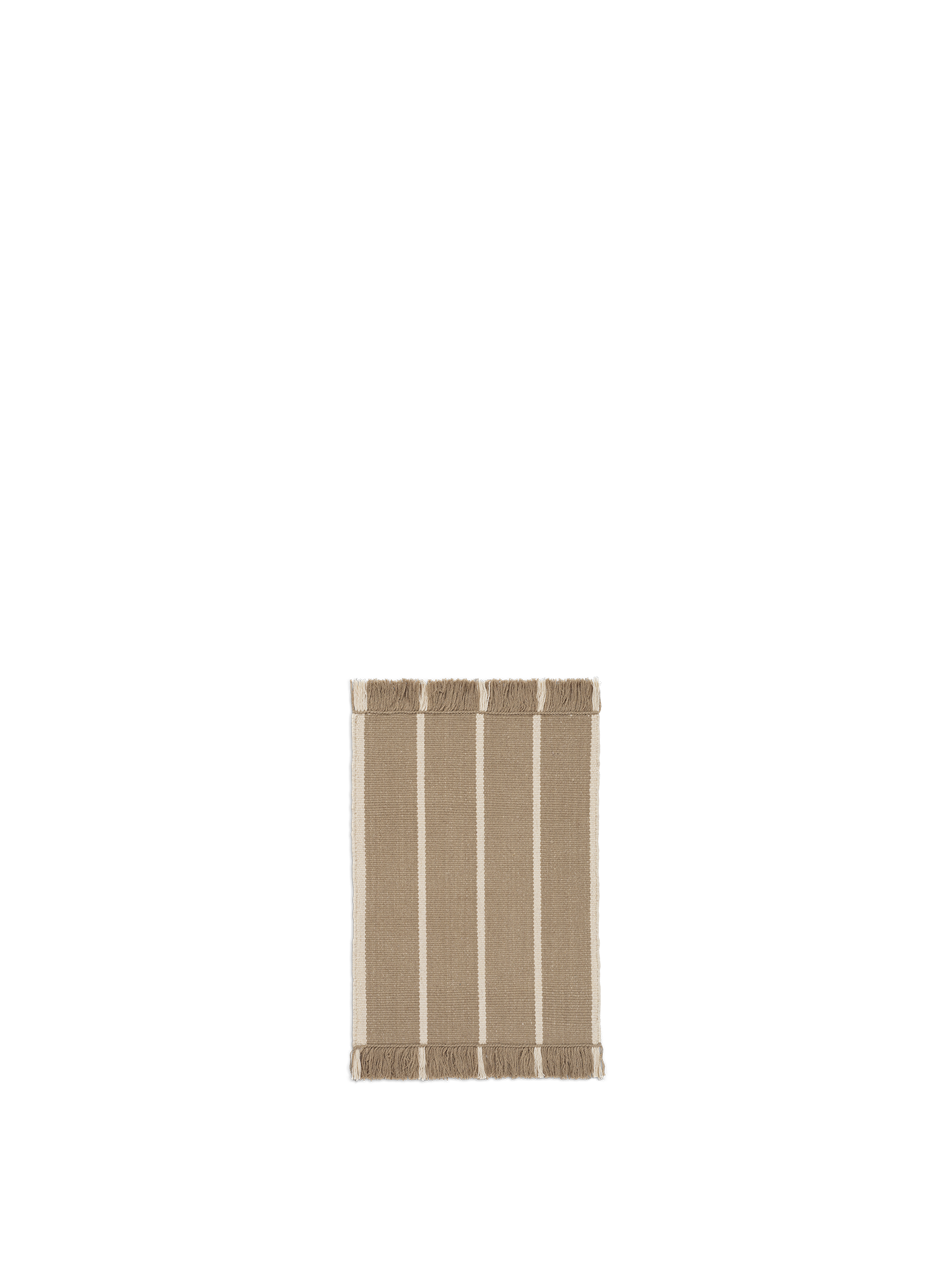 Ferm Living Calm Kelim Mat - 50 x 70 - Dark Sand/Off-white