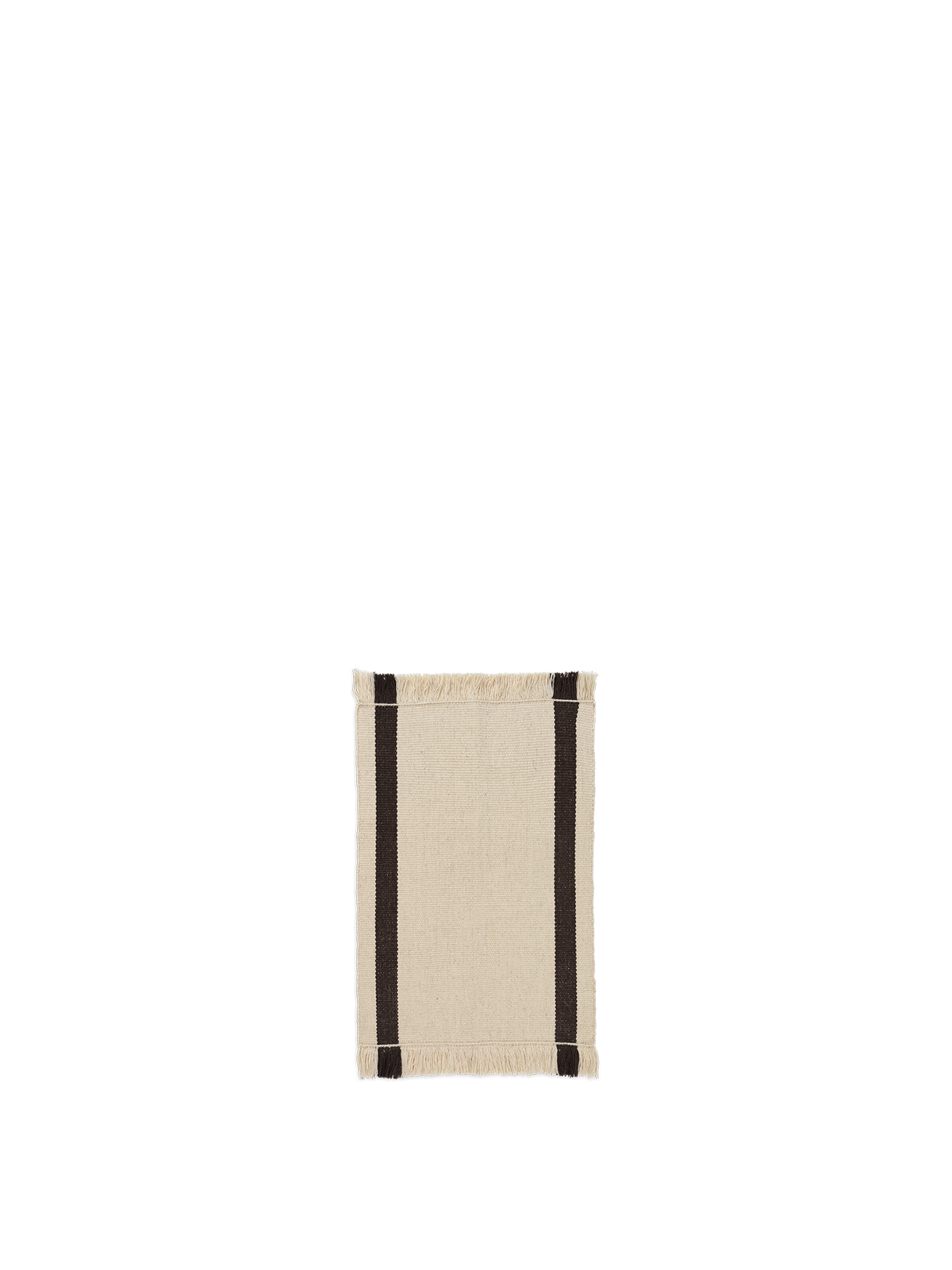Ferm Living Calm Kelim Mat - 50 x 70 - Off-white/Coffee