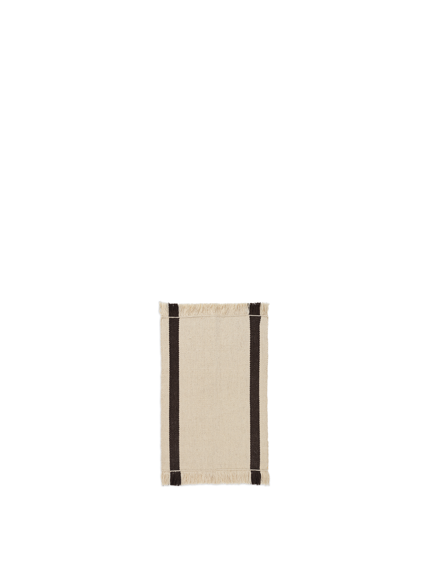 Ferm Living Calm Kelim Mat - 50 x 70 - Off-white/Coffee