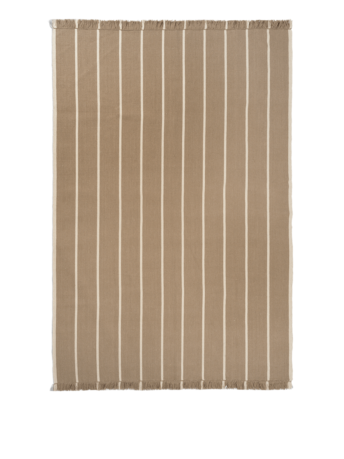 Ferm Living Calm Kelim Teppich - 200 x 300 - Dark Sand/Off-white