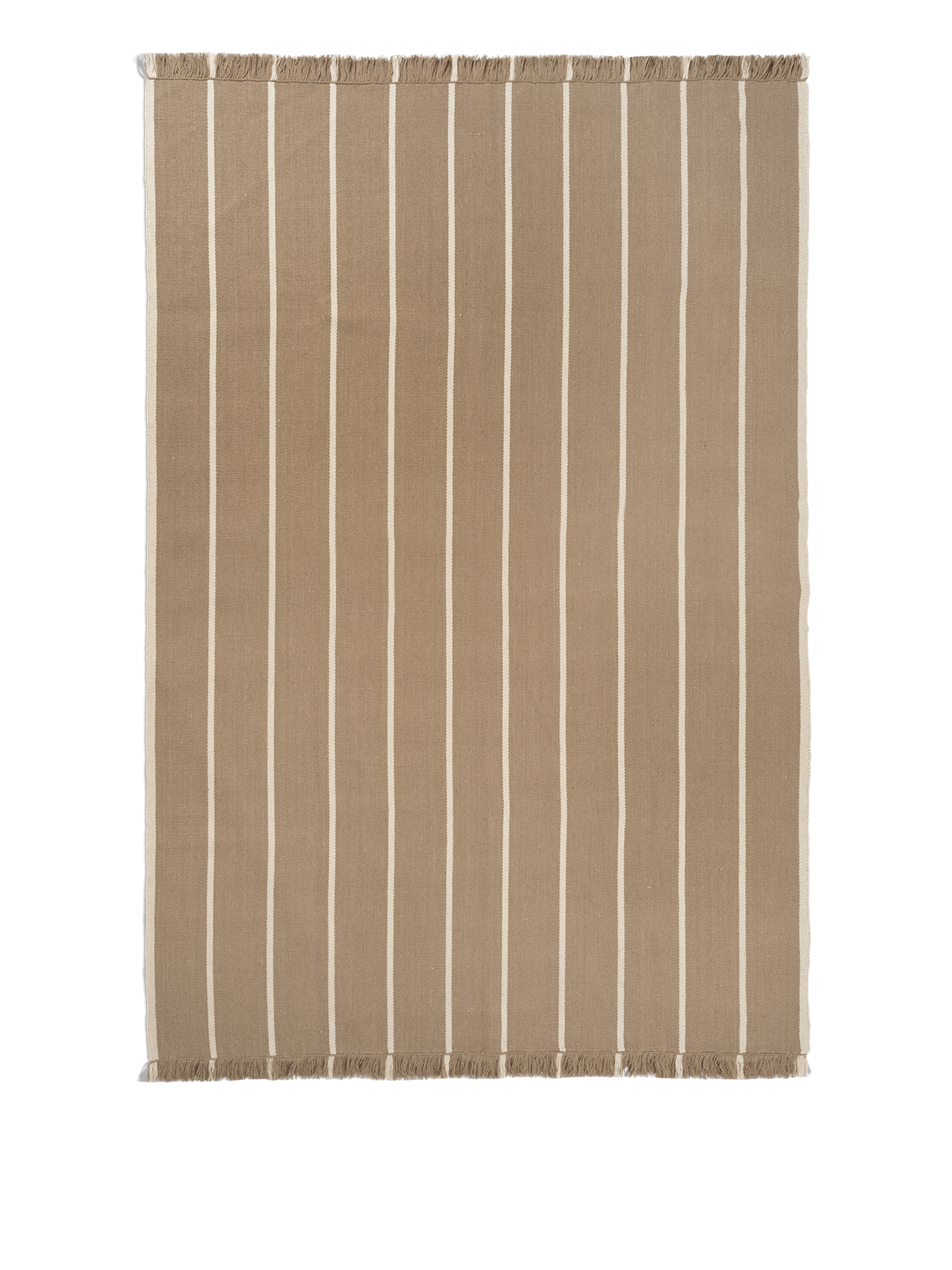 Ferm Living Calm Kelim Teppich - 200 x 300 - Dark Sand/Off-white