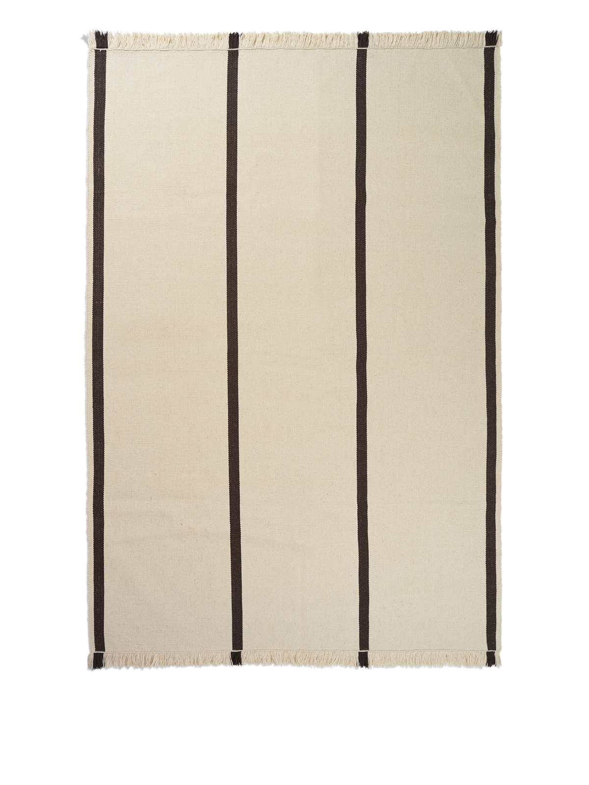 Tapis Ferm Living Calm Kelim - 200 x 300 - Off-white/Coffee