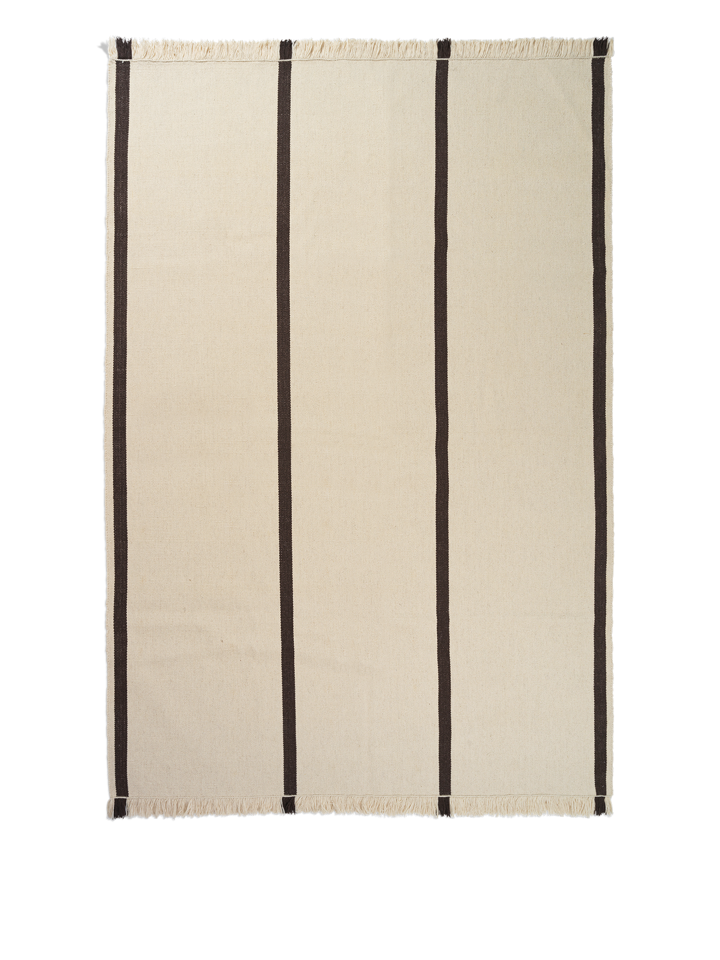 Ferm Living Calm Kelim Teppich - 200 x 300 - Off-white/Coffee