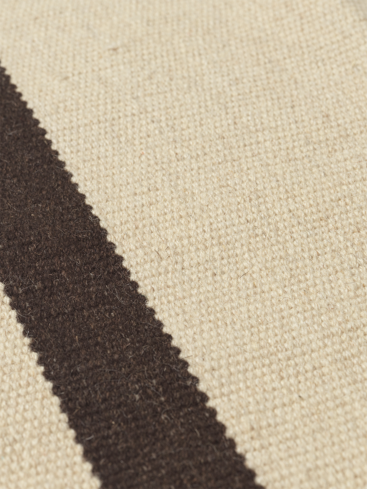 Ferm Living Calm Kelim Mat - 50 x 70 - Off-white/Coffee