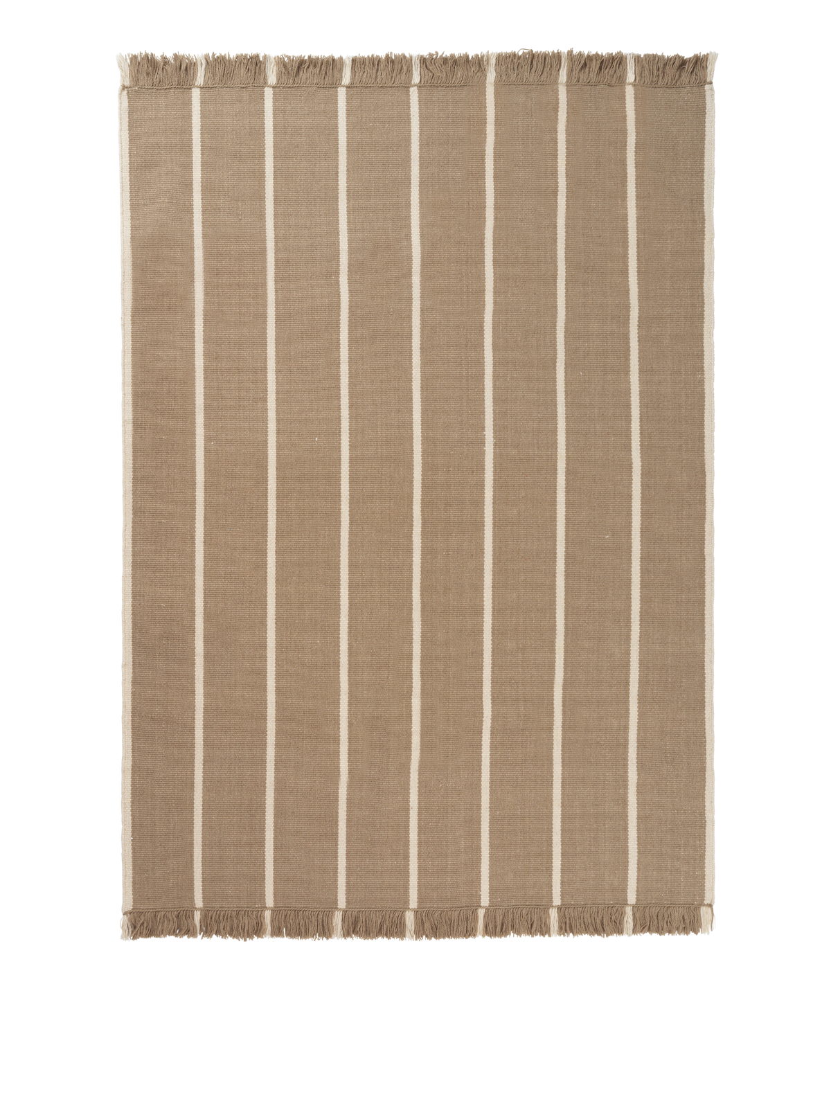 Tapis Ferm Living Calm Kelim - 140 x 200 - Dark Sand/Off-white