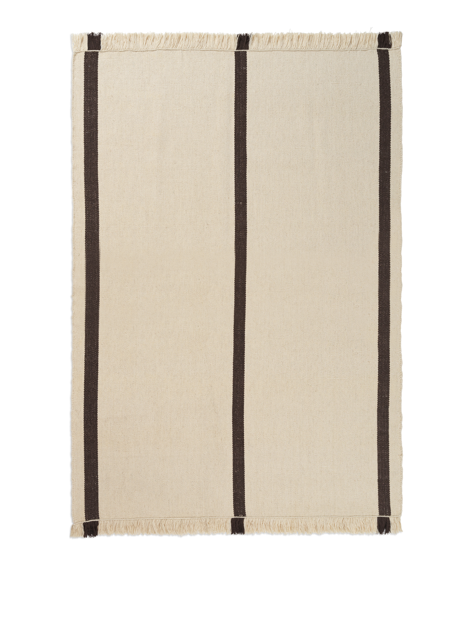 Ferm Living Calm Kelim Teppich - 140 x 200 - Off-white/Coffee