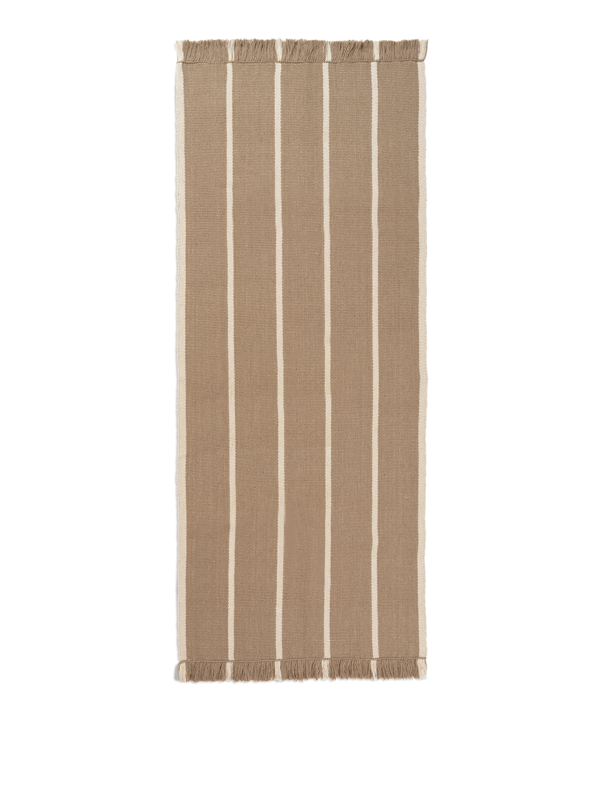 Ferm Living Calm Kelim Runner - 80 x 200 - Sable foncé/blanc cassé
