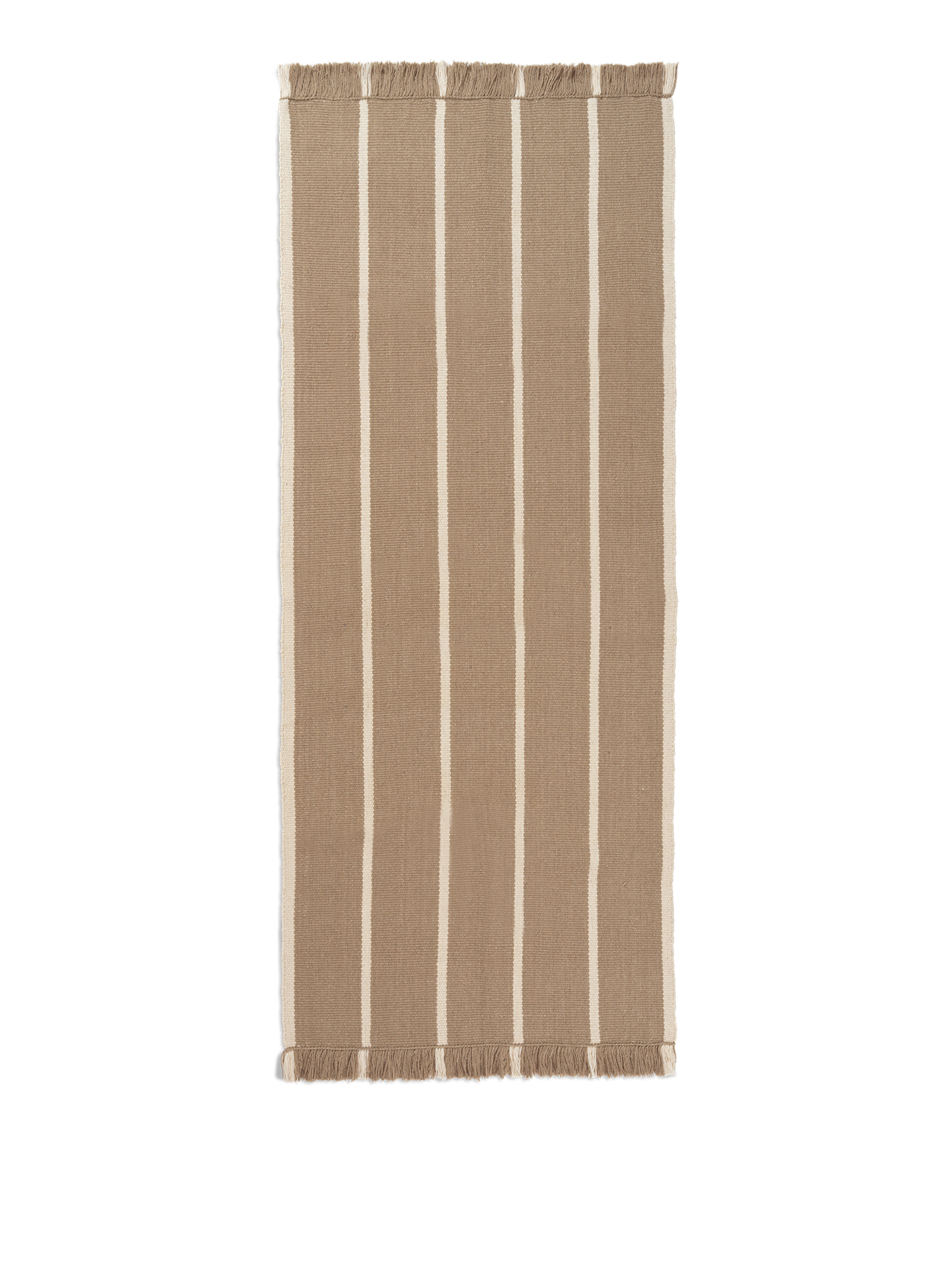Ferm Living Calm Kelim Runner - 80 x 200 - Dark Sand/Off-white