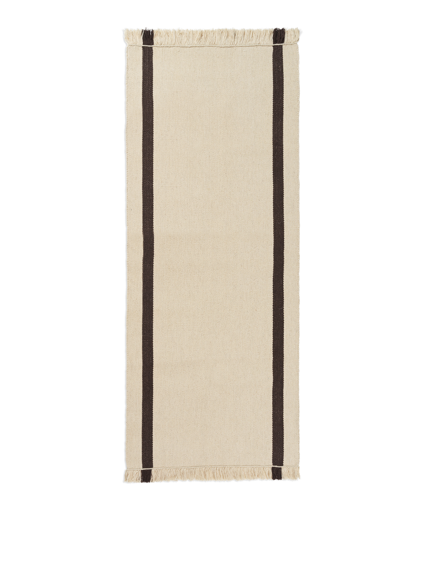 Ferm Living Calm Kelim Runner - 80 x 200 - Off-white/Coffee